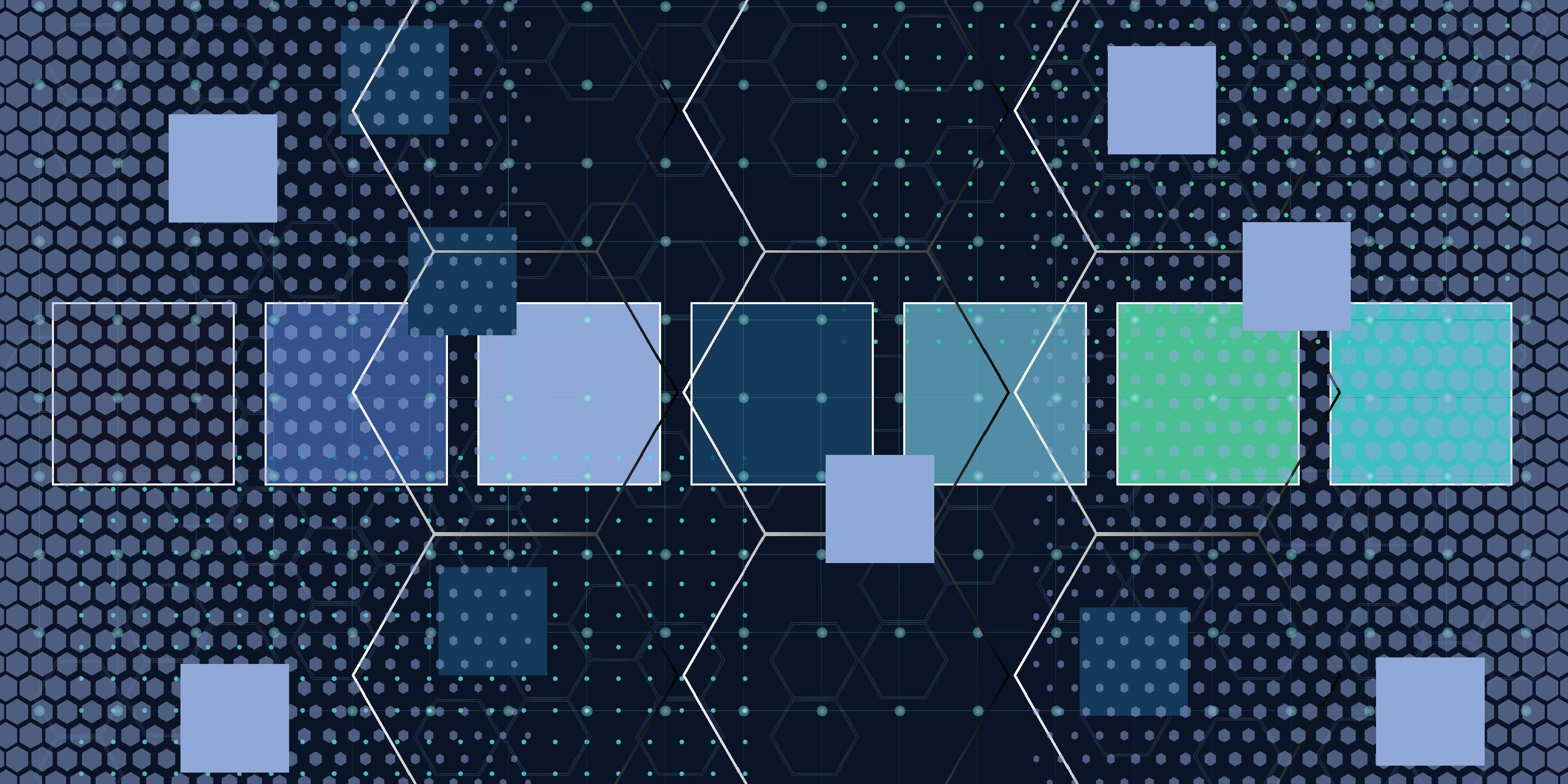 Abstract digital technology concept using squares and rectangles