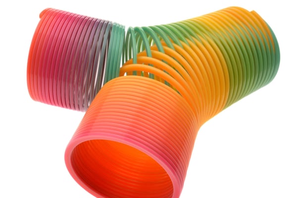 Colorful Spring Toys Meshing Together