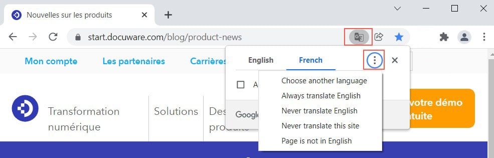 Chrome Language Options