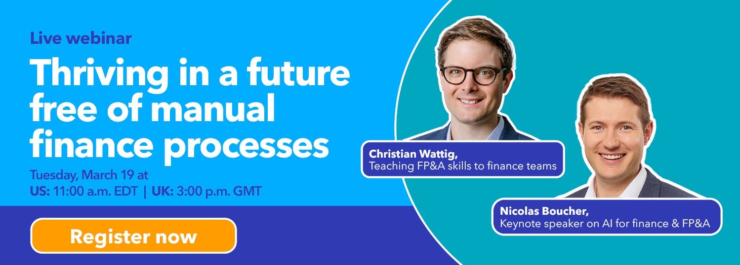 How to thrive in a future free of manual finance processes