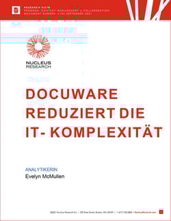 DocuWare reduziert IT-Komplexität