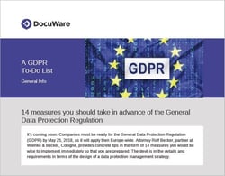 GDPR To-Do List