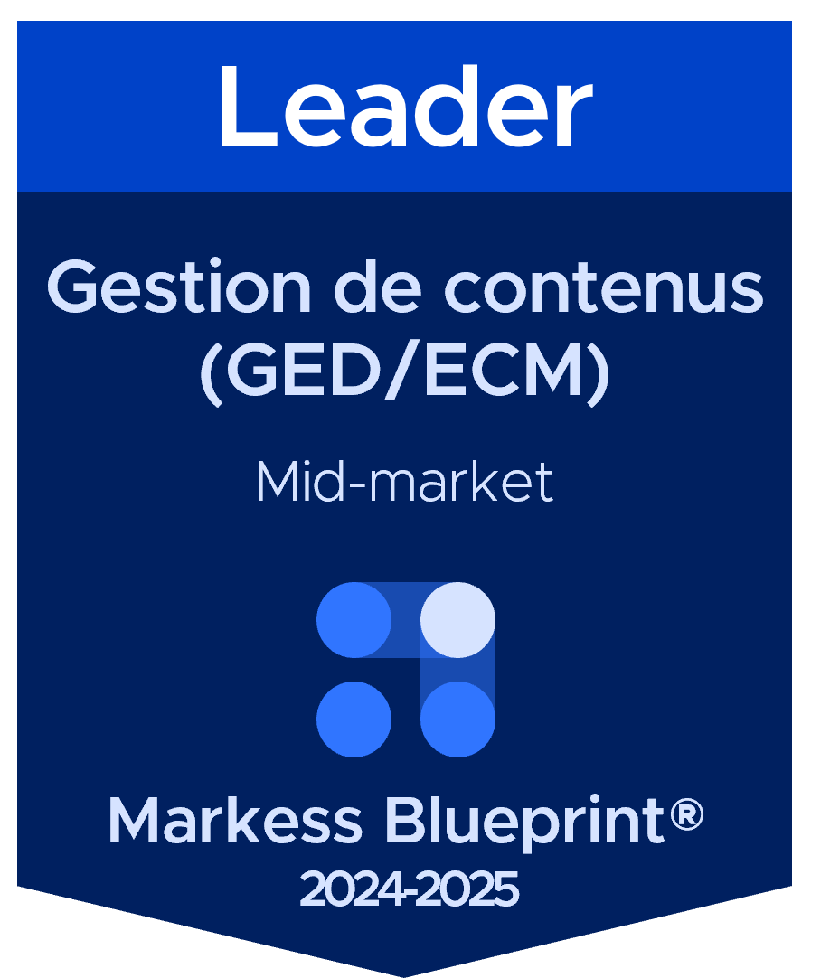 Markess Blueprint - Gestion de contenus 2024 - Badge Leader (bleu)